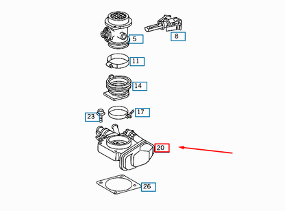 new mercedes-benz sl r129 throttle body slide actuator a1191410025 original