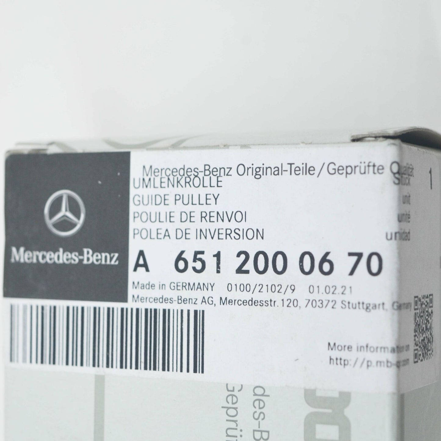 NEW MERCEDES-BENZ SPRINTER 906 DRIVE BELT IDLER PULLEY A6512000670 ORIGINAL