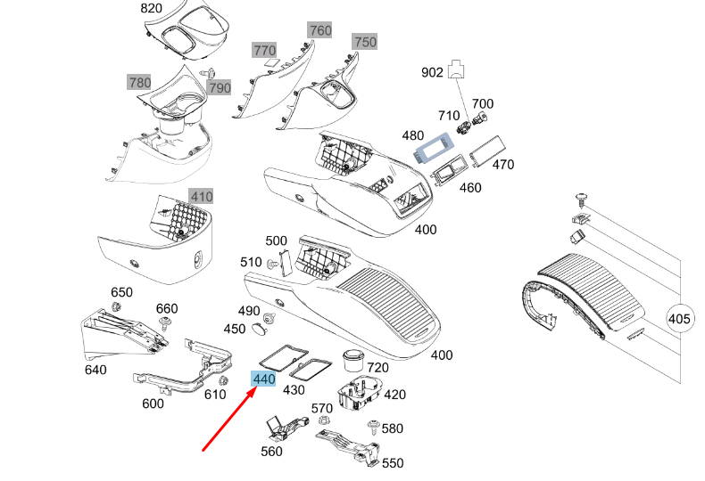 NEW MERCEDES-BENZ VITO W447 STOWAGE COMPARTMENT INSERT A44768912009E80 ORIGINAL