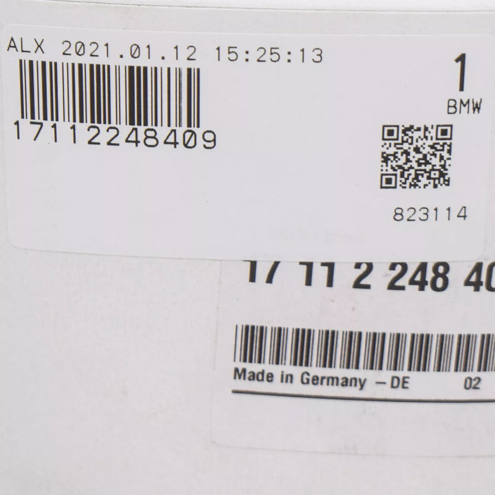 NEW BMW 3 E46 2.0D WATER CONNECTION PIPE 17112248409 ORIGINAL