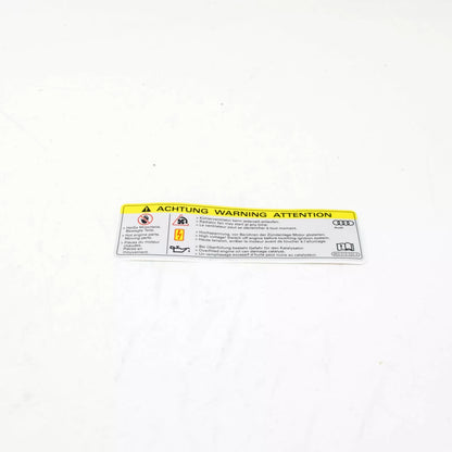 NEW AUDI A1 8X HIGH VOLTAGE SIGN LABEL 8K0010520A ORIGINAL
