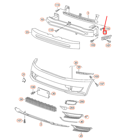 NEW VW PASSAT B8 FRONT BUMPER LEFT GUIDE PROFILE 561807183A ORIGINAL