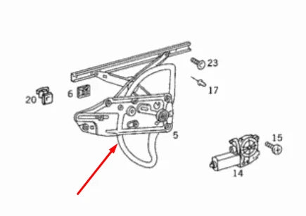 NEW MERCEDES-BENZ S-CLASS W140 FRONT LEFT WINDOW REGULATOR A1407202946 ORIGINAL