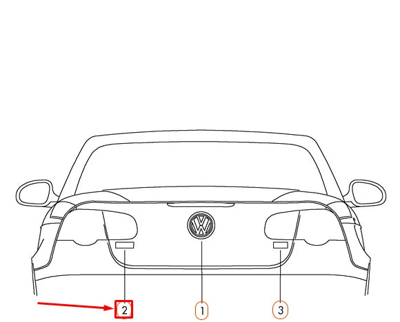 NEW VW EOS HIGH CHROME EOS INSCRIPTION 1Q0853687C739 ORIGINAL