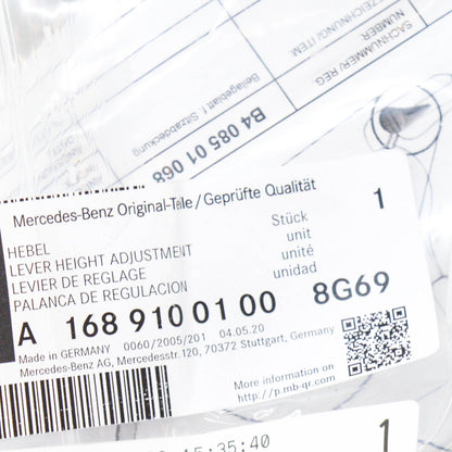 NEW MB A W168 SEAT ADJUSTER HANDLE LEVER A16891001008 G69 ORIGINAL