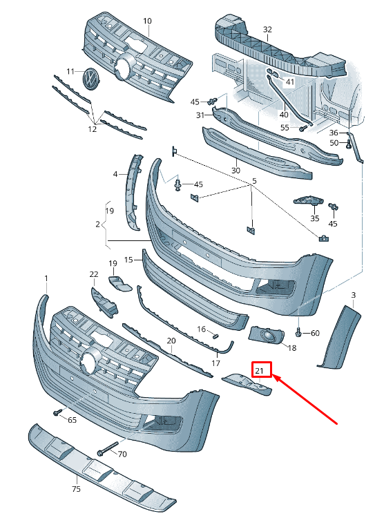 new vw amarok 2h front left bumper spoiler 2hh805903a 9b9 2hh805903a9b9 original
