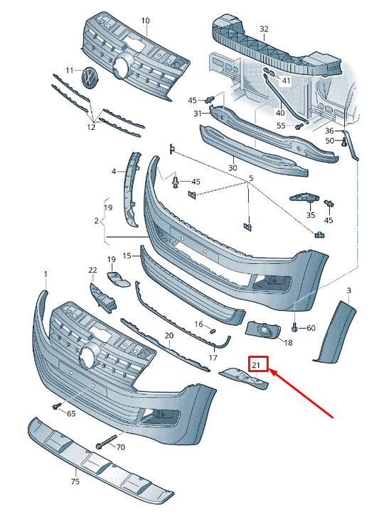 new vw amarok 2h front left bumper spoiler 2hh805903a 9b9 2hh805903a9b9 original