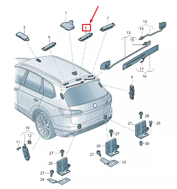 NEW VW TOUAREG CR7 ANTENNA AMPLIFIER 760035577