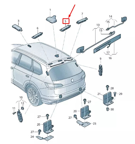 NEW VW TOUAREG CR7 ANTENNA AMPLIFIER 760035577