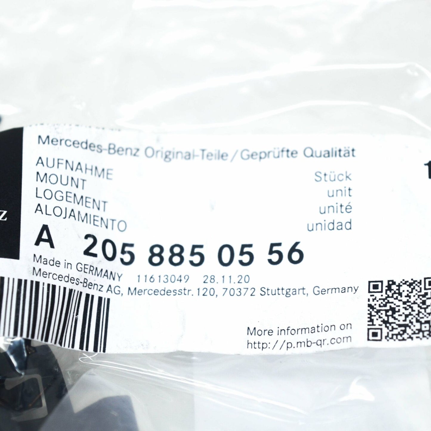 NEW MERCEDES-BENZ C W205 REAR BUMPER TOW EYE COVER BRACKET A2058850556 ORIGINAL