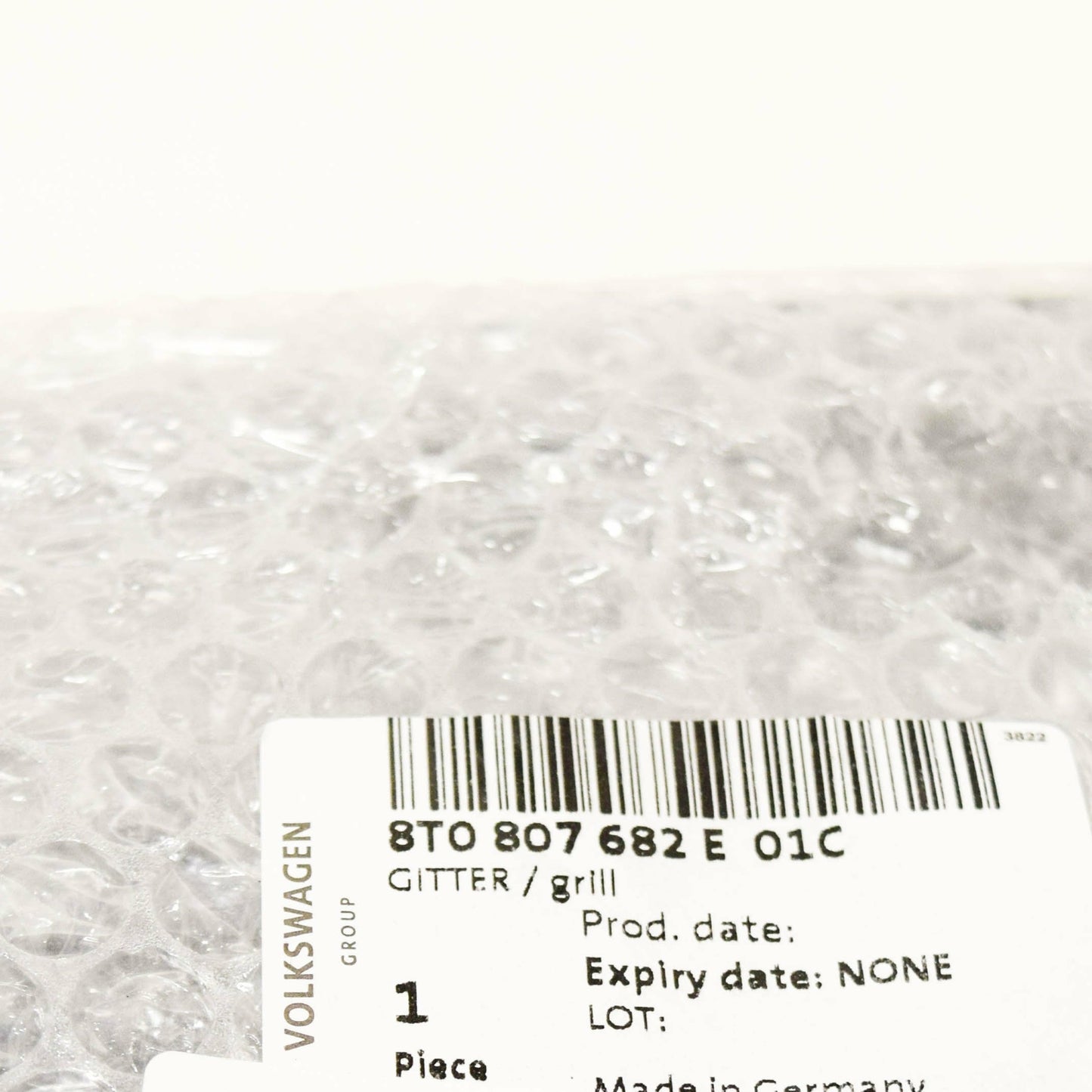 NEW AUDI A5 S5 8TA FRONT RIGHT FOG LAMP GRILLE 8T0807682E01C ORIGINAL