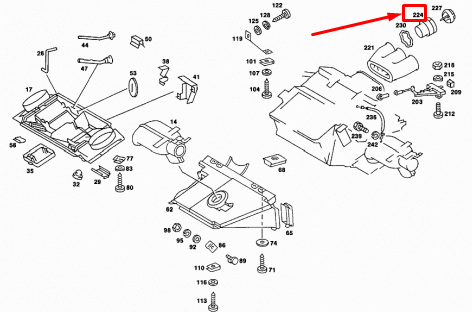 NEW MERCEDES-BENZ SL COUPE C107 AIR VENT NOZZLE A1078300054 ORIGINAL
