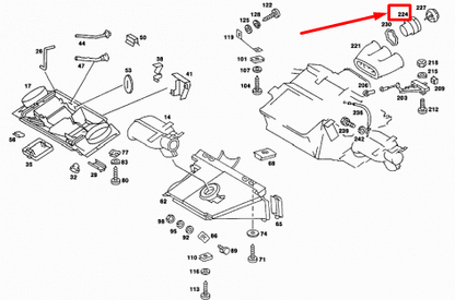 NEW MERCEDES-BENZ SL COUPE C107 AIR VENT NOZZLE A1078300054 ORIGINAL
