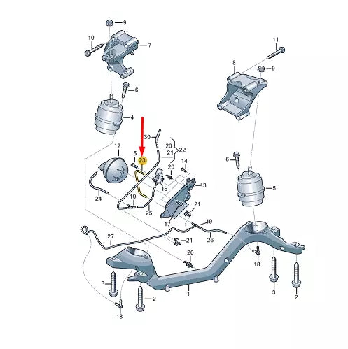 NEW VW TOUAREG 7P MK2 VACUUM HOSE 7P0199721