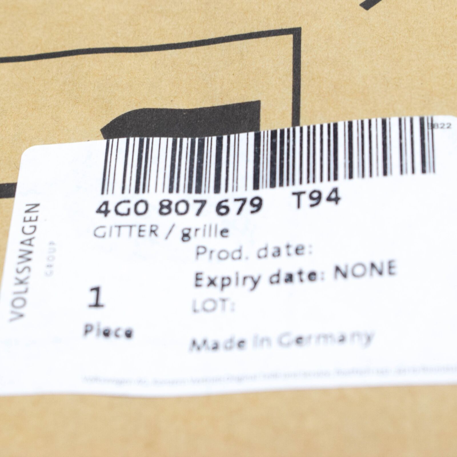 NEW AUDI RS6 AVANT FRONT BUMPER LEFT SIDE GRILLE TRIM 4G0807679T94 ORIGINAL