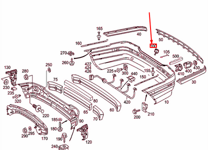 NEW MERCEDES-BENZ C W203 REAR TOWING EYE COVER A2038850726 ORIGINAL