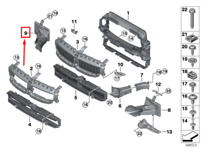 NEW BMW 3 G20, G28 FRONT LEFT RADIATOR AIR DUCT 51748071399 8071399 ORIGINAL