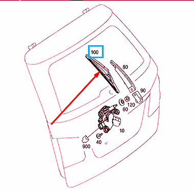 NEW MERCEDES-BENZ A-CLASS W176 REAR WINDOW WIPER BLADE A1768200545 ORIGINAL