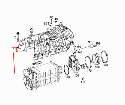 new mercedes-benz cls c218 intake manifold a2780980807 original