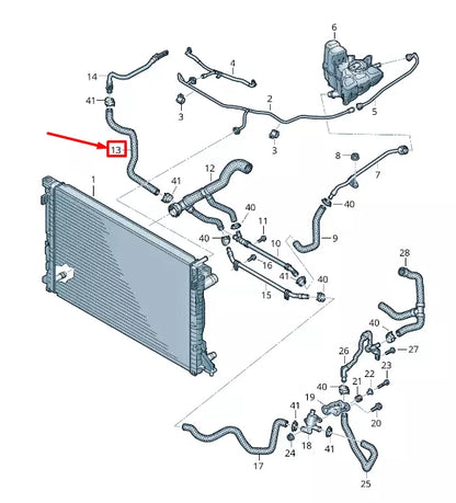 NEW AUDI A8 4N ENGINE COOLANT HOSE 4N0819672E