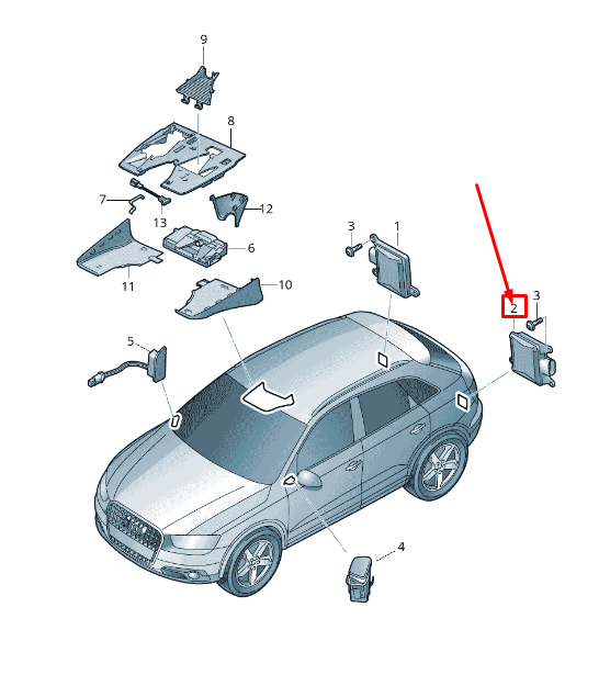 new audi rsq3 8u left lane change assist control unit 8u0907568b original