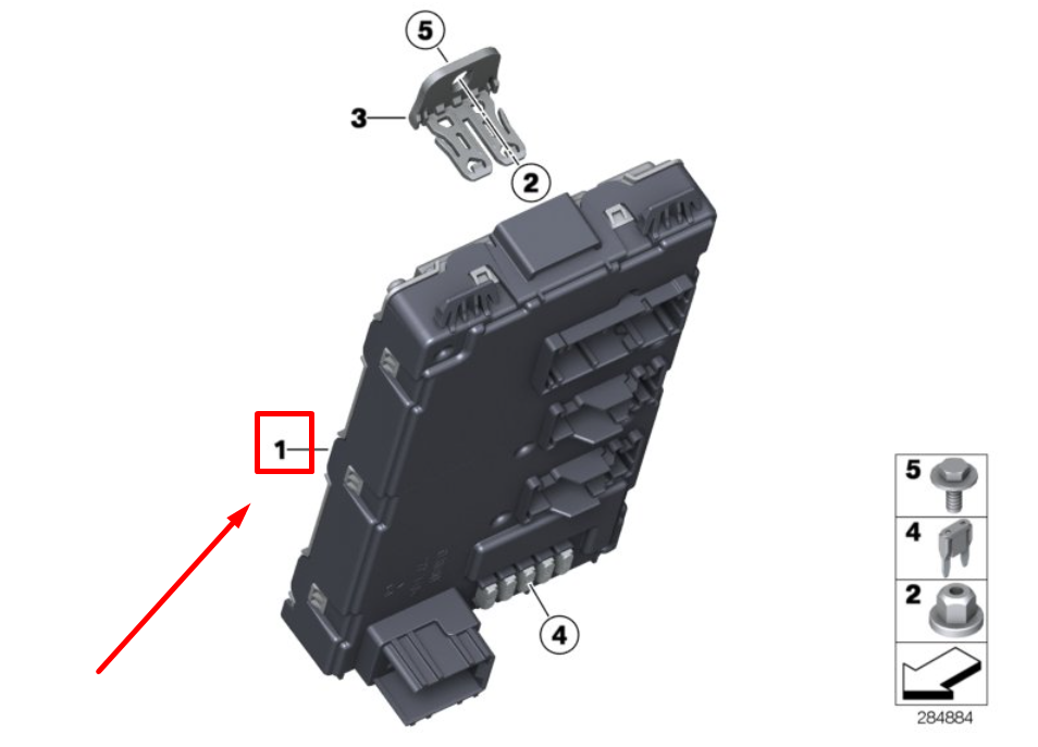 new bmw 3 f30, f80 rear electronic control module 61359499001 9499001 original