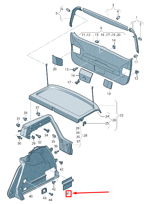 NEW VW GOLF 5G MK7 RIGHT LUGGAGE COMPARTMENT REMOVABLE LID 5G6867462A82V