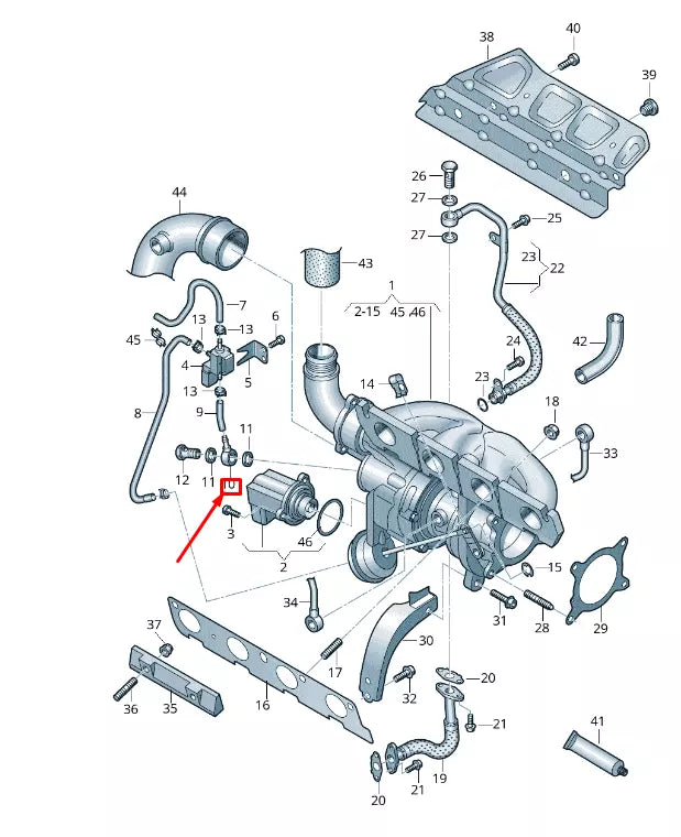 NEW VW TRANSPORTER VI T6 BANJO FITTING 06A133663G