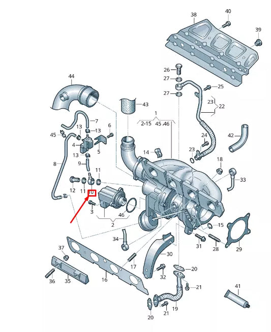 NEW VW TRANSPORTER VI T6 BANJO FITTING 06A133663G