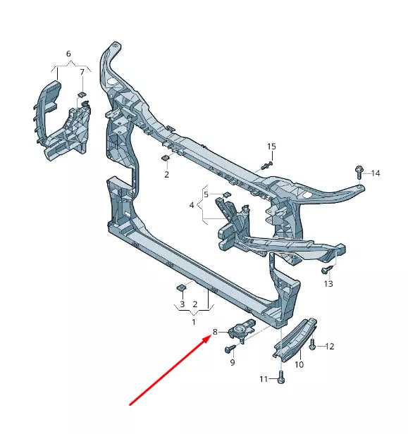 NEW AUDI Q5 FY RADIATOR LOCK CARRIER RIGHT SUPPORT 80A805202B ORIGINAL