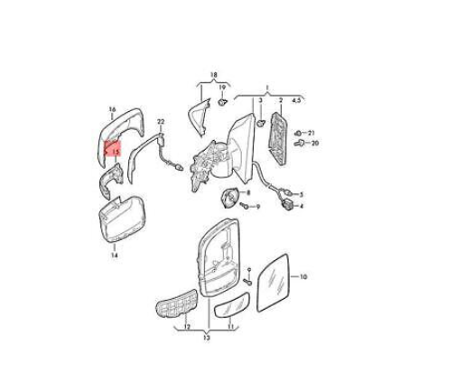 NEW VW CRAFTER FLATBED SZ FRONT LEFT DOOR MIRROR TURN INDICATOR 7C1949101B