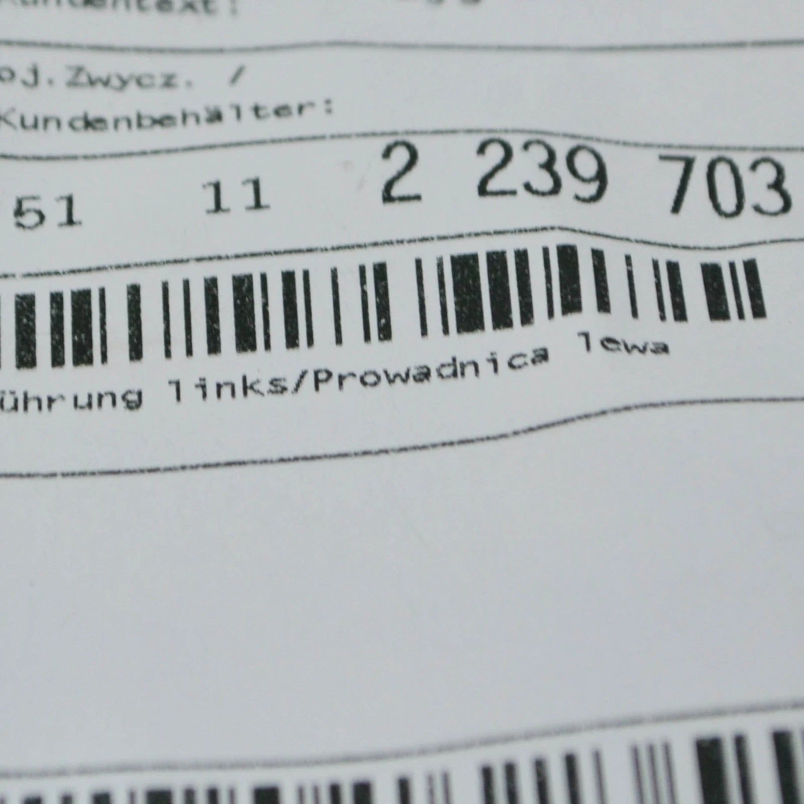 NEW BMW 3 E30 FRONT SPOILER LEFT M TECHNIC GUIDE 51112239703 ORIGINAL