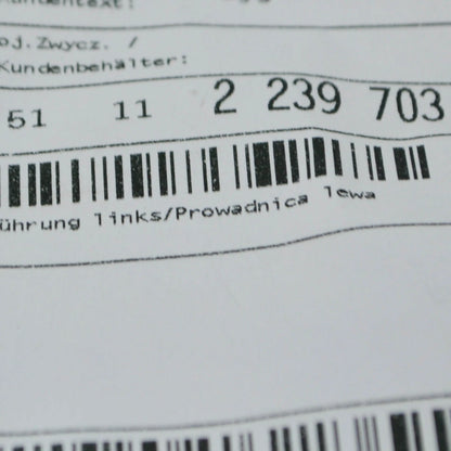 NEW BMW 3 E30 FRONT SPOILER LEFT M TECHNIC GUIDE 51112239703 ORIGINAL