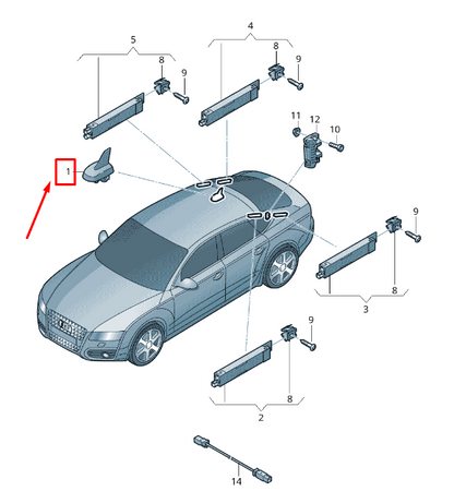 NEW AUDI A6 C7 ROOF ANTENNA 4G0035503H GRU 4G0035503HGRU ORIGINAL