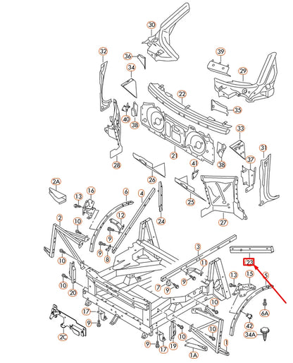 NEW AUDI R8 42 FRONT LEFT INNER SIDE MEMBER FOR WHEEL HOUSING 420805861E