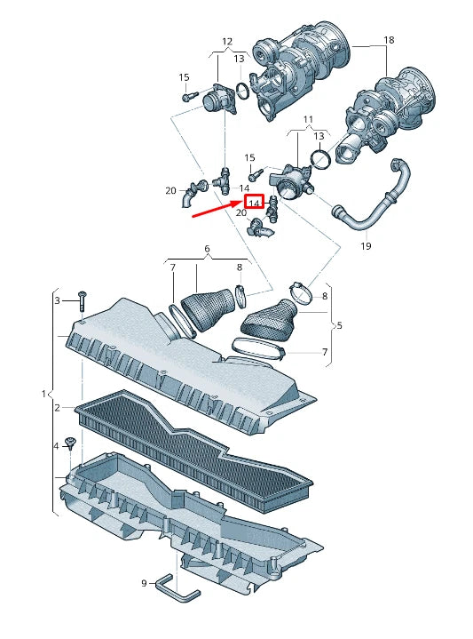 NEW AUDI A8 4N SUCTION JET PUMP VALVE 0P2133434B