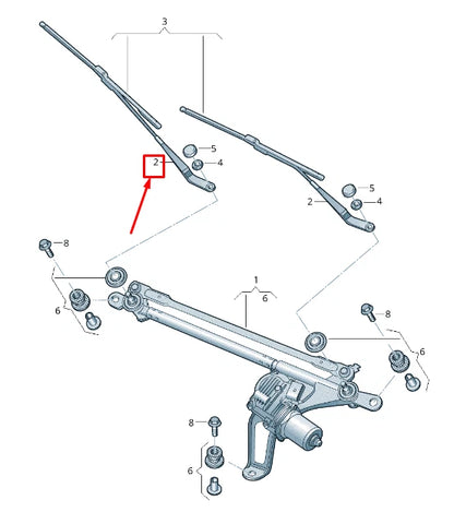 NEW AUDI E-TRON GEN FRONT LEFT WIPER ARM RHD 4KR9554071P9 ORIGINAL