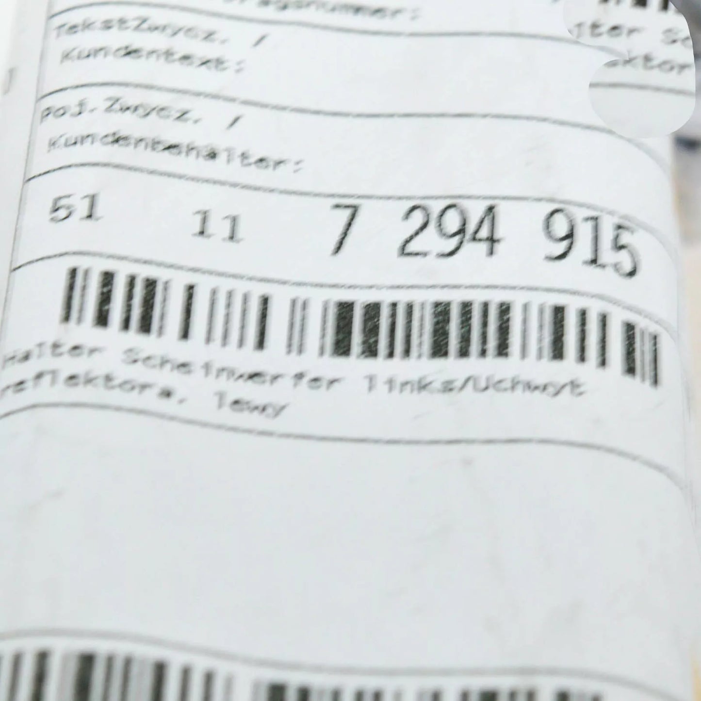 NEW BMW 3 GT F34 FRONT LEFT HEADLIGHT BRACKET 51117294915 7294915 5 ORIGINAL