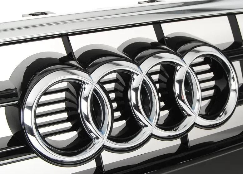 NEW AUDI A5 B8 FRONT CENTER GLOSSY BLACK/CHROME GRILLE 8T0853651KT94