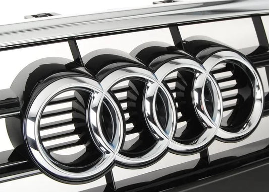NEW AUDI A5 B8 FRONT CENTER GLOSSY BLACK/CHROME GRILLE 8T0853651KT94