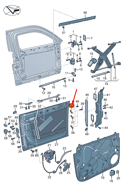 new audi a8 d5 front right upper door shell bracket 4n6837896 original