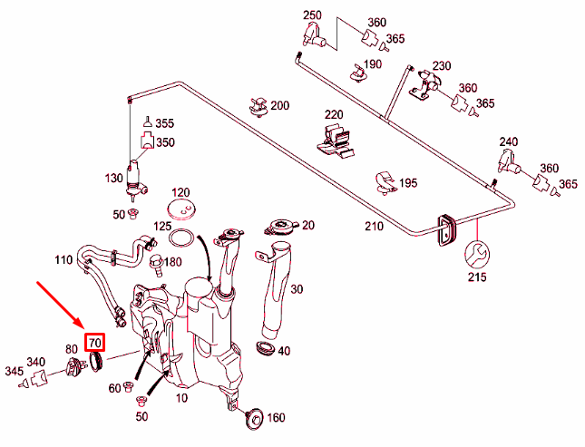NEW MERCEDES-BENZ ML W164 WASHER TANK LEVEL SENSOR SEAL A1648690098 ORIGINAL