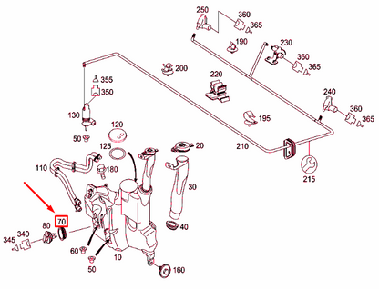 NEW MERCEDES-BENZ ML W164 WASHER TANK LEVEL SENSOR SEAL A1648690098 ORIGINAL
