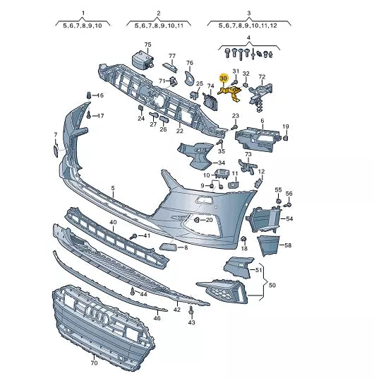 NEW AUDI A7 SPORTBACK 4K8 LEFT ADAPTER HOLDER BRACKET 4K8807077 2019 ORIGINAL