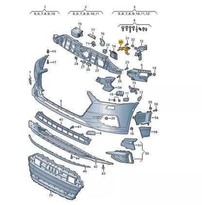 NEW AUDI A7 SPORTBACK 4K8 LEFT ADAPTER HOLDER BRACKET 4K8807077 2019 ORIGINAL