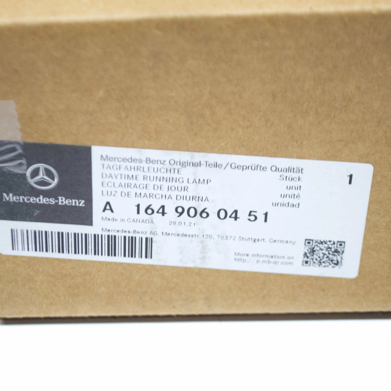 NEW MERCEDES-BENZ GL-CLASS X164 FRONT RIGHT DRL LIGHT A1649060451 ORIGINAL