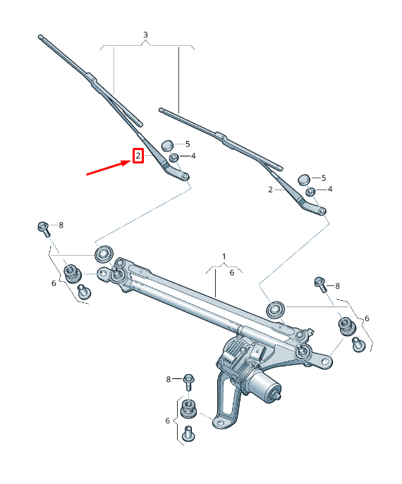 new audi q8 4m front left windshield wiper arm lhd 4m89554071p9 original