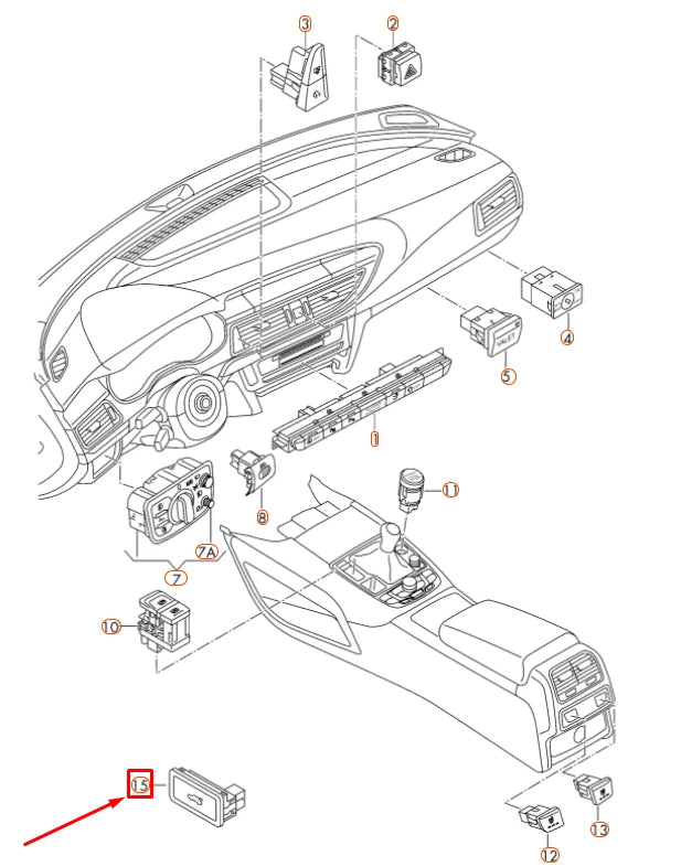 NEW AUDI A6 C7 REAR LID OPEN SWITCH 4G0959831B5PR ORIGINAL