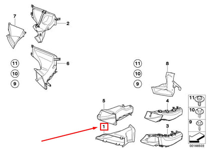 NEW BMW 3 E90 FRONT RIGHT BRAKE COOLING AIR DUCT 51747891380 7891380 ORIGINAL