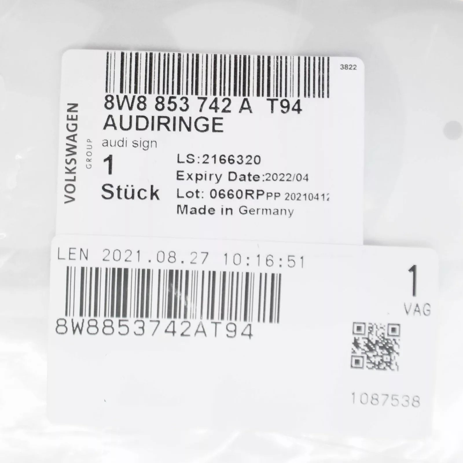 NEW AUDI A5 SPORTBACK 8W6 REAR EMBLEM BADGE 8W8853742AT94